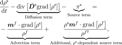 Stabilisable form of the solute transport equation